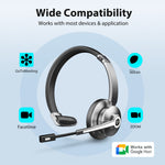 Single-ear Base-mounted Over-ear Wireless Noise-canceling Communication Headset